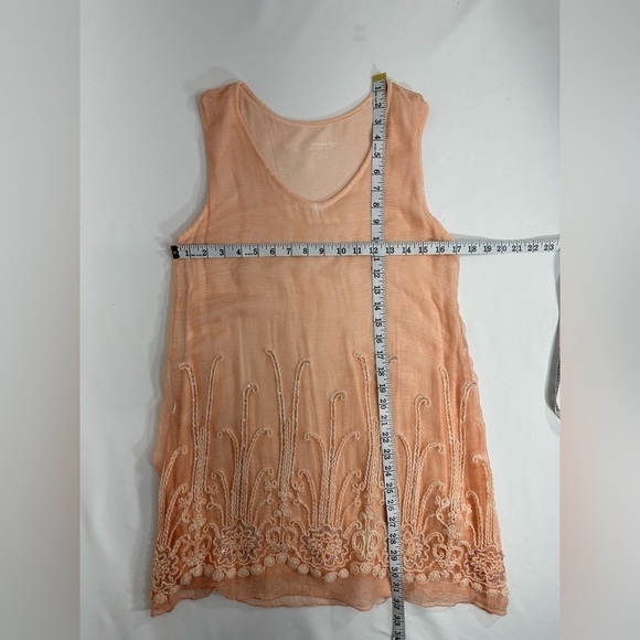 Soft Surroundings silk tunic dress peach size S - Picture 6 of 10